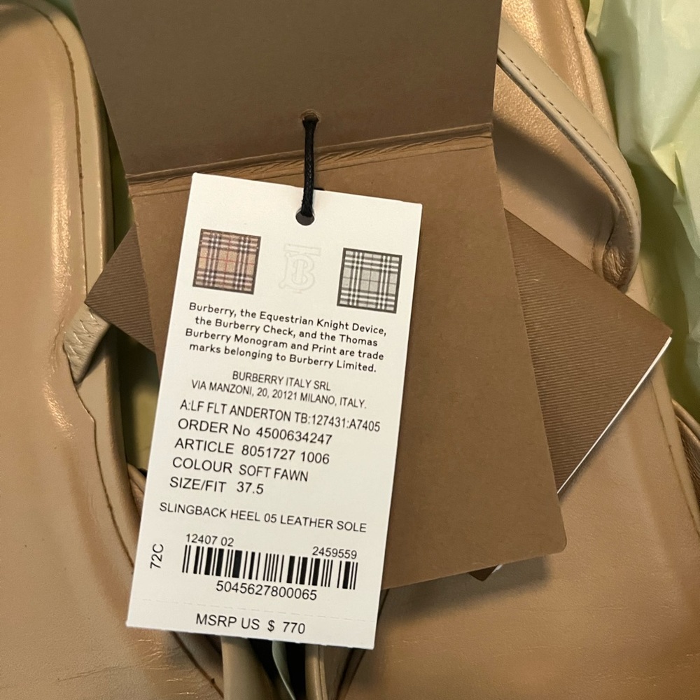 Burberry Sling Back flats - Picture 5 of 13